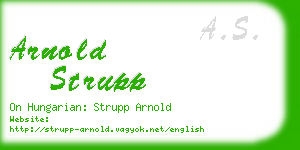 arnold strupp business card